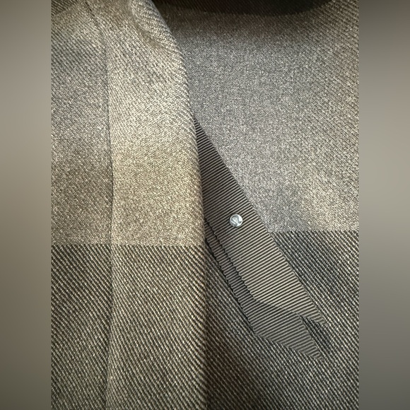 Lululemon Brisky Biker Sweat Life Faux Leather Black Soot Stripe Moto Jacket 8 - Picture 5 of 16